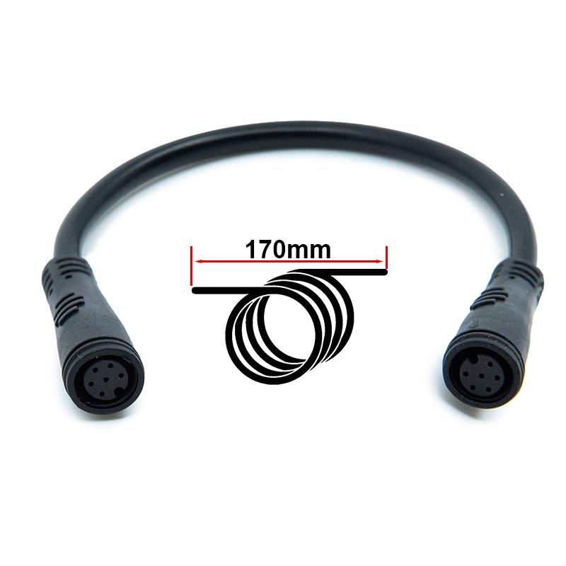 17cm waterproof adapter connector 8mm 6 pin FF 3pcs